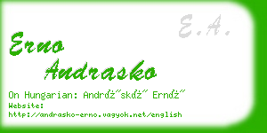 erno andrasko business card
